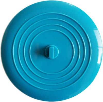 1 stuks-afvoerstoppers 15 cm / 6 inch universele siliconen badstopper voor keukens badkamer wasserette douche bad- (Blauw)