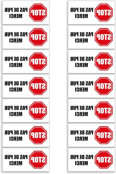 Stop ongewenste reclame, geen advertenties, brievenbussticker, brievenbuslabel, 80 x 40mm, reclamevrij, privacybescherming, eenvoudig te bevestigen