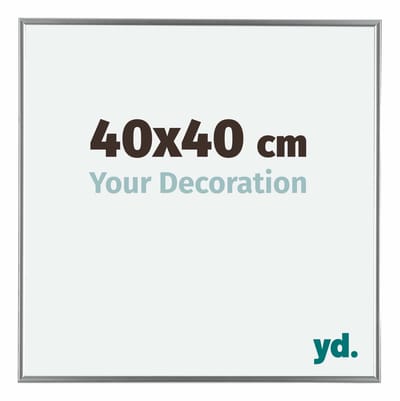 Your Decoration - Fotolijst 40x40 cm - Kunststof - Zilver Hoogglans - Evry