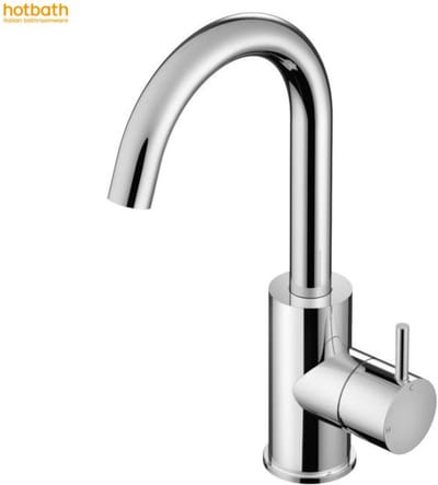 Hotbath Cobber CB004 wastafelkraan hoog met draaibare uitloop chroom