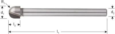 Rotec HM Houtrotfrees, SILVER-LINE, d2=6 /ø9,5