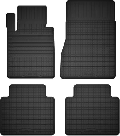 Wielganizator BasicProtect Serie - Rubber Auto Matten - 1.5 cm Rand - 4 Stuks - Compatibel met BMW 4 G23 Cabrio