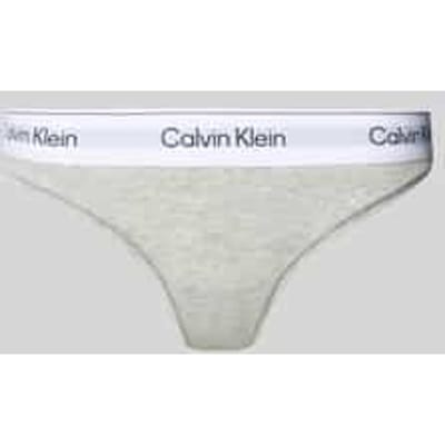 Calvin Klein Onderbroek Thong Lv00qf8518 Grey Heater Dames Maat - M
