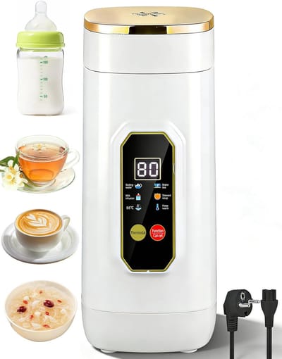 Mini Waterkoker - Roestvrijstaal - 6 Temperatuurinstellingen - LED Temperatuurweergave - Voor Thuis en Reizen