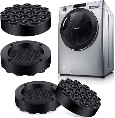 Universele Antivibratie Matten voor Wasmachines - 4 Stuks, Antislip Siliconen Pads voor Stabiele Plaatsing en Geluiddemping
