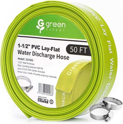 Afvoerslang - Pomp slang - Water overbrengen - Hoge barstdruk - 50 voet - Groen