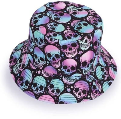 Vissershoedje/Buckethat schedels - Paars - Halloween