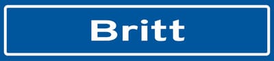 Fotofabriek Straatnaambord Britt | Straatnaambord met naam | Cadeau Britt