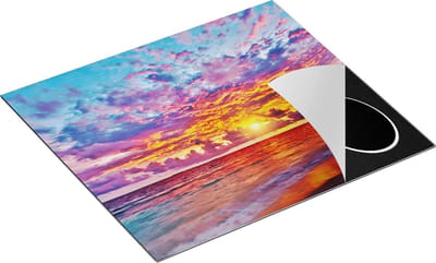 Chefcare Inductie Beschermer Zonsondergang op het Strand in de Malediven - 60x50 cm - Afdekplaat Inductie - Kookplaat Beschermer - Inductie Mat