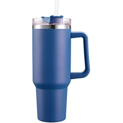 Bouteille d'eau isotherme en acier inoxydable 304 de 40 oz, tasse à café thermique pour voiture, tasses froides, gourde sous vide avec poignée et paille pour le sport 1200ML gray