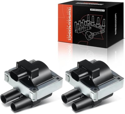 Bougiespoel Ontstekingsmodule - Ontstekingsmodule set - Motoronderhoud Auto - 2-pins 12V - 2 stuks - Zwart