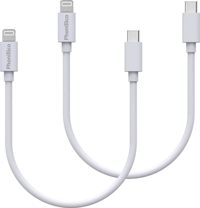 2x Lightning naar USB C Kabel Wit - 0,2 meter - Oplaadkabel voor iPhone 14 / 14 PLUS / 14 PRO / 14 PRO MAX / 13 / 13 MINI / 13 PRO / 13 PRO MAX