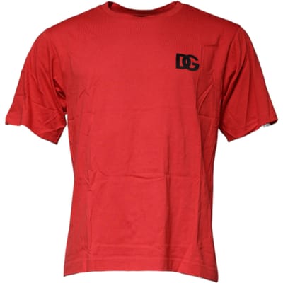 Rode Katoenen T-shirt Dg Logo Tee