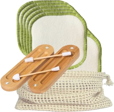 Herbruikbare wattenschijven – Herbruikbare wattenstaafjes – Wattenschijven – Wattenstaven – Reusable sillicon swabs – Reusable make-up pads- Duurzaam - Reizen