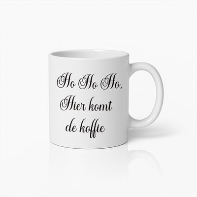 Ho Ho Ho Koffiemok – Grappig Kerstcadeau voor Koffieliefhebbers – Feestelijke Mok voor de Feestdagen
