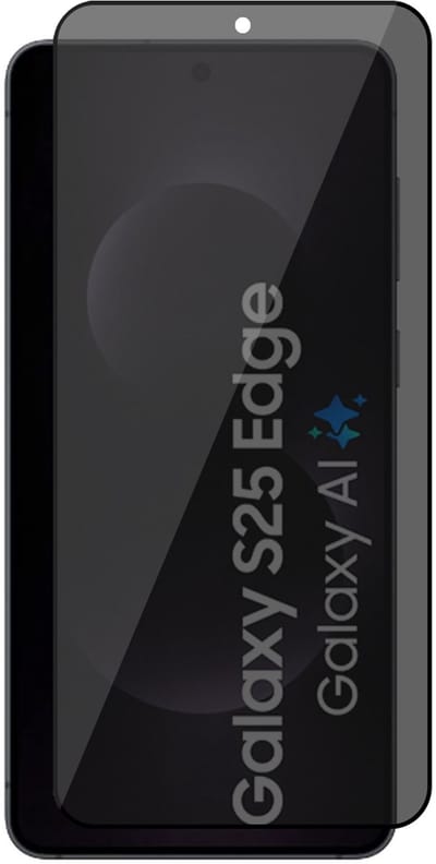 Privacy Screenprotector geschikt voor Samsung Galaxy S25 Edge - Volledig Dekkend Glas Screen Protector