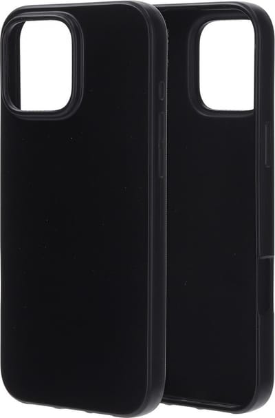 Mobiparts hoesje geschikt voor Apple iPhone 16 Pro Max - Zacht TPU - Schokabsorberend TPU - Grip Coating - Zwart