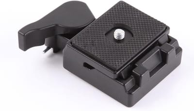 Snelwisselplaat - Camera Klem - Statief Montage - Schroefloze D-ring - 7.4 x 5.2 x 2.2 cm - Zwart