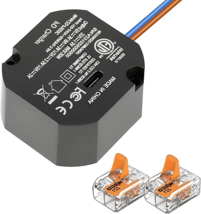 Krachtige 30W USB Type C Voeding voor Wandgemonteerde Tablets - Recessed Power Supply met Automatische Onderhandeling voor 86 x 86mm Behuizing