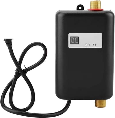 Tankloze Boiler - Directe Waterverwarmer - Direct Warm Water - Compact Ontwerp - 1100 Grams - Zwart