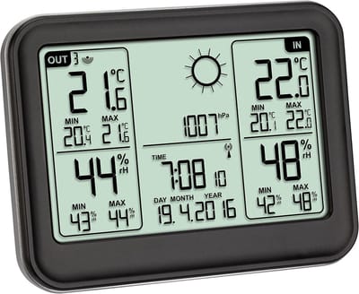 Draadloos Weerstation met Binnen- en Buitentemperatuur en Luchtvochtigheid