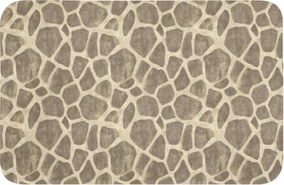 WC mat 60x40 cm - Antislip - Giraf - Patroon - Beige - Bruin - Toiletmat - Vloermat - Douchemat - Toilet tapijt - Toiletmatten