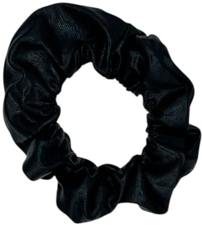 Scrunchie - elastiek - glimmende stof - kerst - zwart