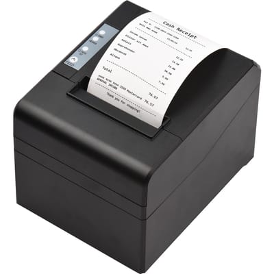 Imprimante thermique de reçus 80mm, impression thermique directe de bureau, connexion USB + LAN, haute vitesse 300mms US-2-B noir