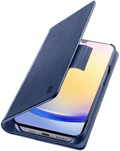 Cellularline Book Hoesje - Geschikt voor Samsung Galaxy A26 - Met Pasjes & Standfunctie - Blauw