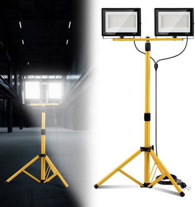 Bouwplaats LED schijnwerper 100W – Krachtige koud witte verlichting – IP66 waterdicht voor buitengebruik en werk