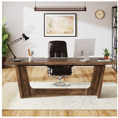 Tribesigns Computerbureau, 180 x 79 x 75 cm Laptopbureau, Studietafel, Laptoptafel