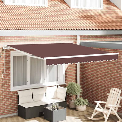 vidaXL - Luifel - automatisch - uittrekbaar - 300x250 - cm - bruin