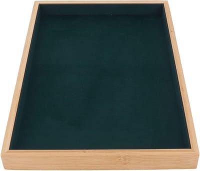 Elegante Houten Sieraden Organizer met Flanellen Materiaal - Krasbestendige Lade voor Oorbellen, Kettingen en Armbanden - Multifunctionele Display voor Sieraden en Beurzen