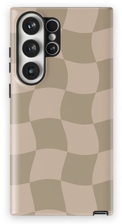 Checkered Warp Hoesje Samsung Galaxy S23 Ultra | Geschikt Voor Mag | Uniek Design Hoesje | Beschermhoes Samsung Galaxy S23 Ultra Sandwave