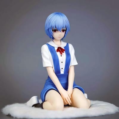 14cm/5.51in Anime Neon Genesis Evangelion Figuur Ayanami Rei Actiefiguren Pvc Standbeeld Collectie Model Speelgoed Cadeaus gray