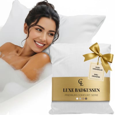 Badkussen – Luxe badkussens voor in bad – Dik en comfortabel Spa Kussen voor Hoofd, Hek en Rug – Hoofdsteun bad voor een spa ervaring thuis – Wasbare snel drogende Nekkussen Bad – Badkussen Wit