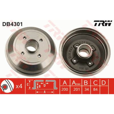 Remtrommel, 1 stuk TRW DB4301