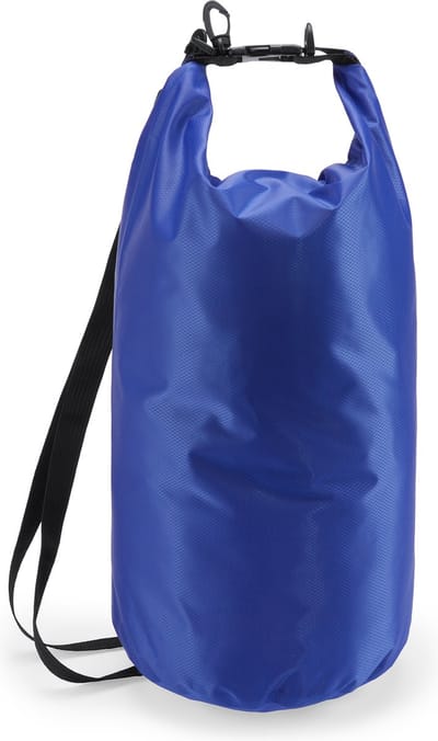Kobalt Blauwe waterdicht tas nuttige inhoud 10 liter totale inhoud 15 liter, model Manati