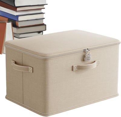 Opbergkoffer - Stapelbare kist - Veilig spullen bewaren - Verstelbaar cijferslot - 39.9 x 31.3 x 4.3 cm - Niet gespecificeerd