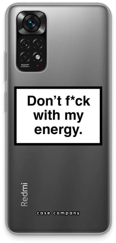 Case Company® - Hoesje geschikt voor Xiaomi Redmi Note 11 hoesje - My energy - Soft Cover Telefoonhoesje - Bescherming aan alle Kanten en Schermrand