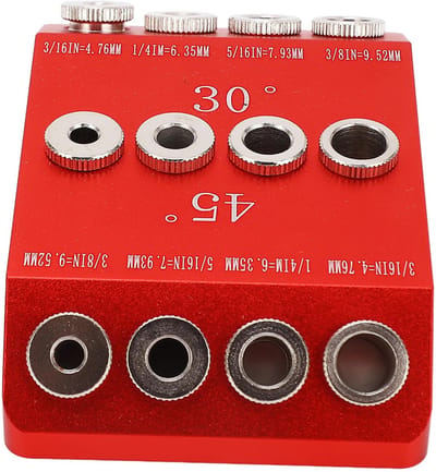 Schuine Gatpositioneerder - 30° 45° 90° 2 Tot 12 mm Houtbewerkingsboorgeleider - Precisie Houtbewerkingsboorgeleider Van Aluminiumlegering - Voor Boorbits, Doe-Het-Zelf Houtbewerkingsprojecten