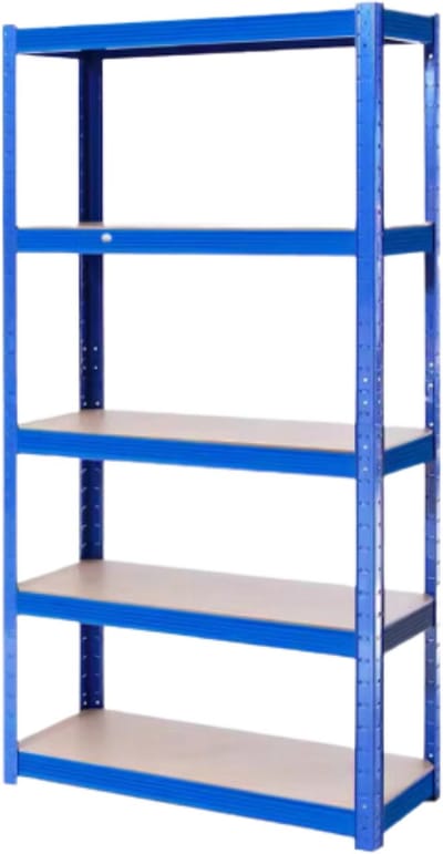 Garage Rekken - 5-Tier Metalen Opslagplanken 180x90x40 cm - Industrieel Zware Lasten - Voor Schuur, Werkplaats & Opbergruimte