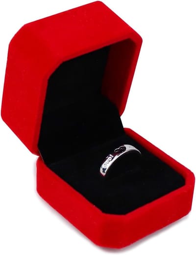 Elegante Ringen Doos van Fluweel, Octagonale Sieraden Box voor Trouwringen, Oorbellen en Mini Broches - Perfect Cadeau voor Verlovingen en Bruiloften