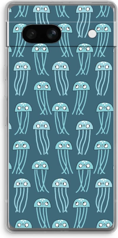 Case Company® - Hoesje geschikt voor Google Pixel 7A hoesje - Kwallie - Soft Cover Telefoonhoesje - Bescherming aan alle Kanten en Schermrand