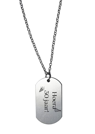 Akyol - hoera 50 jaar ketting - Hoera 50 jaar - abraham en sarah - cadeau - verjaardag