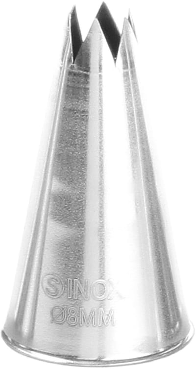 Hendi - Spuitmond voor Gebakszakken - Rvs 8mm - Open Ster