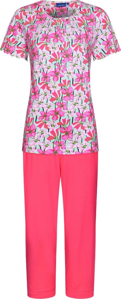 Katoenen bloemen pyjama Pastunette - Roze - Maat - 54