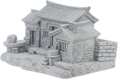 Miniatuur Huis Ornament - Tuin Decoratie - Landschap Creëren - Realistisch Uiterlijk - Niet Gespecificeerd - Grijs