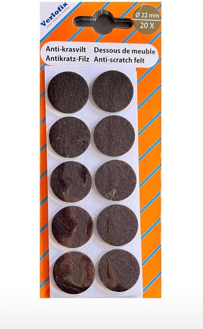 Verlofix Anti-krasvilt Zelfklevend Diameter 22mm Bruin 20stuks