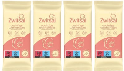 Zwitsal Baby Goedemorgen Vochtige Washandjes - 4 x 20 stuks - Voordeelverpakking